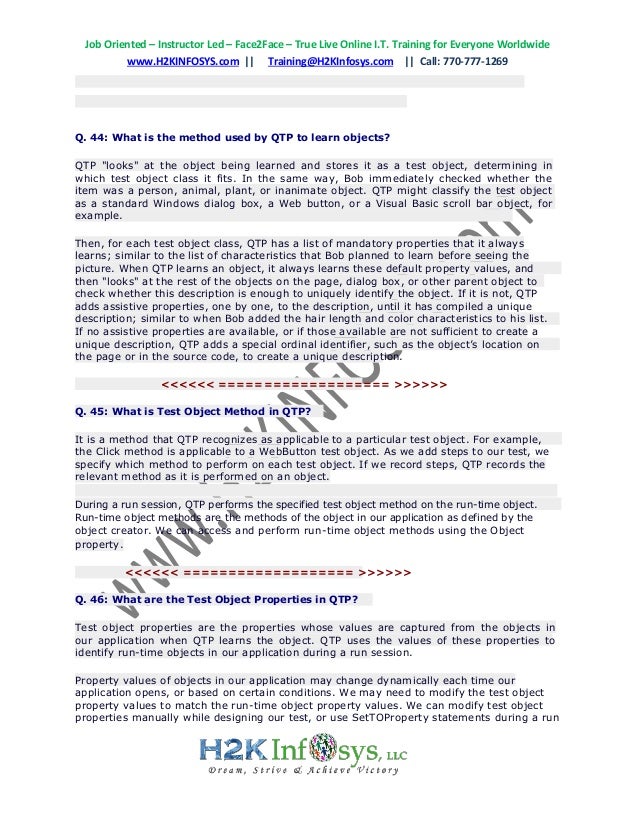 Qtp Interview Questions And Answers For Experienced Pdf